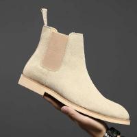 Botas cortas clásicas Retro de cuero de ante de vaca auténtico estilo británico para hombre, zapatos casuales de alta calidad - details 2