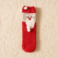 Calcetines de lana de coral navideño, caja de regalo de Navidad, Calcetines de Nochebuena, tubo medio para hombres y mujeres - details 5