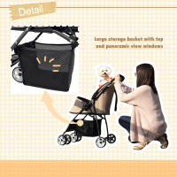 Carrito Plegable para Mascotas PAWZ Road de Acero Oxford con Ruedas Giratorias y Frenos para Perros y Gatos Material del Marco de Acero de Carbono - details 7