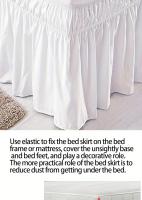 Falda De Cama Elástica De Color Puro, Suministros De Ropa De Cama Suave Para La Cama, 1 unidad - details 4