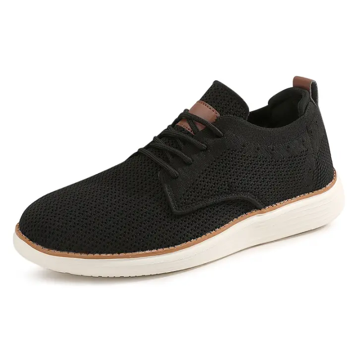 Zapatos casuales para hombre, mocasines con correas, zapatos de malla, zapatos tejidos con mosca - 1