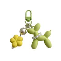 Llavero creativo con forma de globo de perro Kawaii, llavero con forma de perro de gelatina, llavero con forma de flor para cachorro, accesorio colgante - details 3