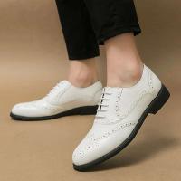 Diseño clásico, nivel de calidad, vestido de hombre para ocasiones formales, bodas, zapatos de piel de plena flor, talla grande 48 - details 7