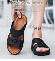 Nueva llegada, zapatillas informales de moda de talla grande Exportplus, chanclas de suela gruesa para prendas de vestir estampadas, fabricante, triangulación de envíos - details 1