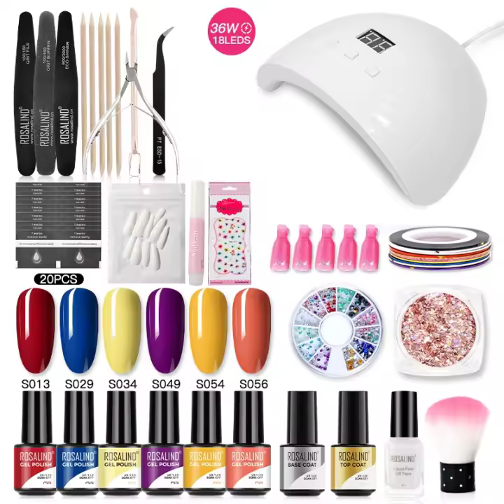 ROSALIND-Conjunto de esmaltes en Gel para uñas, herramientas de manicura, conjunto completo, para Semi permanente, necesita UV LED - 1