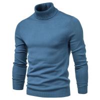 Suéter grueso de invierno de cuello alto para hombre, suéter informal de cuello alto de color sólido, cálido y ajustado, jersey de cuello alto para hombre - details 1