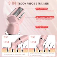 Sejoy 4 en 1 Afeitadora eléctrica portátil para mujer, depiladora corporal, afeitadora inalámbrica indolora para mujer - details 3