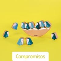 janod compromisos pingüinos de juguete de madera