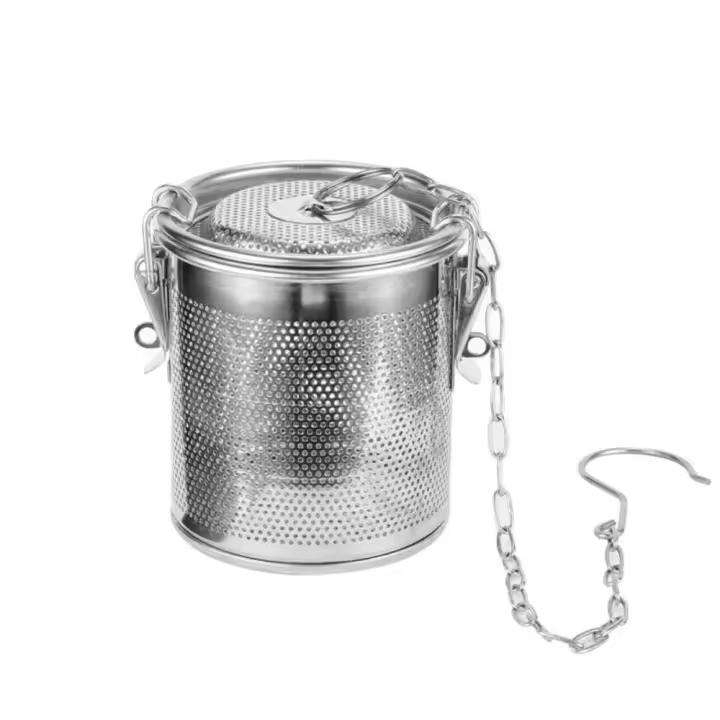 Colador de condimentos para estofado de acero inoxidable 304 con gancho de cadena, infusor de bola de té a prueba de herrumbre, malla fina resistente a la corrosión - 1