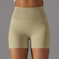 Pantalones cortos de yoga para mujer, pantalones cortos Fiess para correr, ciclismo, transpirables, cintura alta, entrenamiento, gimnasio, verano - details 19