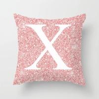Cojín de sofá con letras brillantes de color rosa de 45x45 cm con almohada de respaldo central - details 21