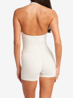 Top corto liso con cuello de pico para mujer, Top corto con cuello Halter, camisetas sin mangas informales básicas con espalda descubierta, camiseta estética Y2k para Yoga y verano - details 7