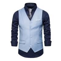Chaleco de traje azul, chaqueta chalecos sin mangas de negocios para hombre, talla asiática S-6XL, chaleco para fiesta de boda, rojo, morado, negro y gris - details 6