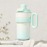 Taza térmica de doble bebida con gradiente, taza aislada al vacío de acero inoxidable de gran capacidad con tapa, Taza de Café Termo - details 10