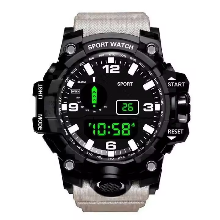 Reloj Deportivo de Lujo Premium Resistente al Sudor Luminoso Multifuncional con Pulsera de Cuero - 1