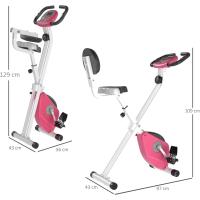 Bicicleta Estática Plegable 8 Niveles Resistencia Magnética Bicicleta Vertical con Volante de Inercia X-Bike Ritmo Cardíaco Pulsómetro Asiento Ajustable Carga 110 kg - details 14