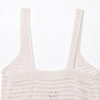 PB & ZA2025bow-tirantes con cuello en V decorados, tops cortos informales simples de calidad hueca, novedad de verano, ropa para mujer - details 7