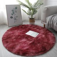 Alfombra peluda redonda pequeña con estampado de teñido anudado, tapete colorido antideslizante para sala de estar y dormitorio, alfombrilla suave para el suelo de invierno, 40/60cm - details 20