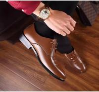 Zapato Social De Negocios Marrón, Zapatos Formales Negros Para Hombre, Traje Informal De Cuero Para Fiesta, Tendencia 20224, Elegante Y Clásico, Oficial Nuevo - details 11