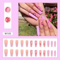 Arte de Uñas de Baile Francés con Diamantes Artificiales Set Completo de Punta de Uñas Desmontables - details 1