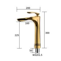 Grifo de baño Grifo mezclador de lavabo de una sola manija de latón cromado dorado Grifos de fregadero frío y caliente montados en cubierta - details 11