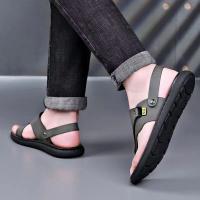 Zapatos de playa para hombre, verano 2025, con suela blanda, color liso, antideslizantes, a la moda, combinables y transpirables. - details 3