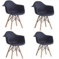 Juego de 4 Sillas de Madera Nórdica Diseño de Patas para Comedor, Dormitorio, Balcón, Restaurante Bar Muebles con Estilo - details 9