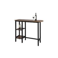 Mesa de Bar y 2 Taburetes Muebles de Bistro de Comedor para Salón Estructura de Metal, MDF 120x40x100cm Negro - details 10