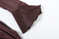 BUNO-Vestido Bandage de gato extraño para mujer, cuello en V, manga acampanada, volantes, dobladillo Irregular, frenillo, suave, ajustado, elegante, para vacaciones, Mini ceñido - details 11