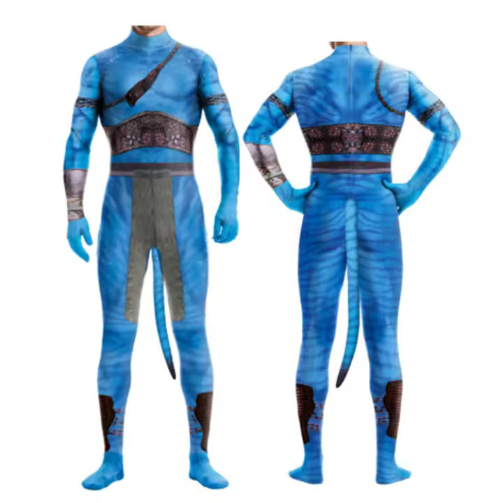 Película de anime de Halloween avatar 2, hombres y mujeres, cola, misma cosplay, ropa ajustada de una pieza - 1