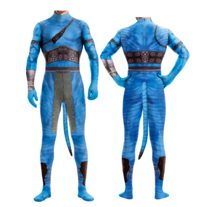 Película de anime de Halloween avatar 2, hombres y mujeres, cola, misma cosplay, ropa ajustada de una pieza - 1