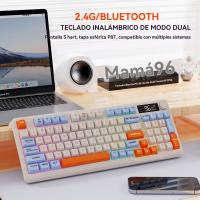 M96 Teclado inalámbrico Bluetooth de doble modo para juegos mecánicos PBT Ball Cap con mando de pantalla - details 20