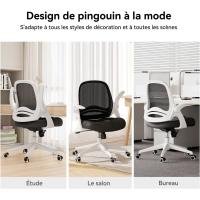 Silla de Oficina Plegable con Apoyabrazos Silla de Oficina Ergonómica de Malla Transpirable - details 6