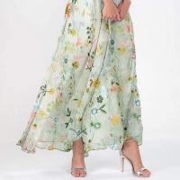 Gasa floral 2025 Nuevo vestido largo Primavera y verano Falda estampada Ropa de mujer de gama alta - details 4