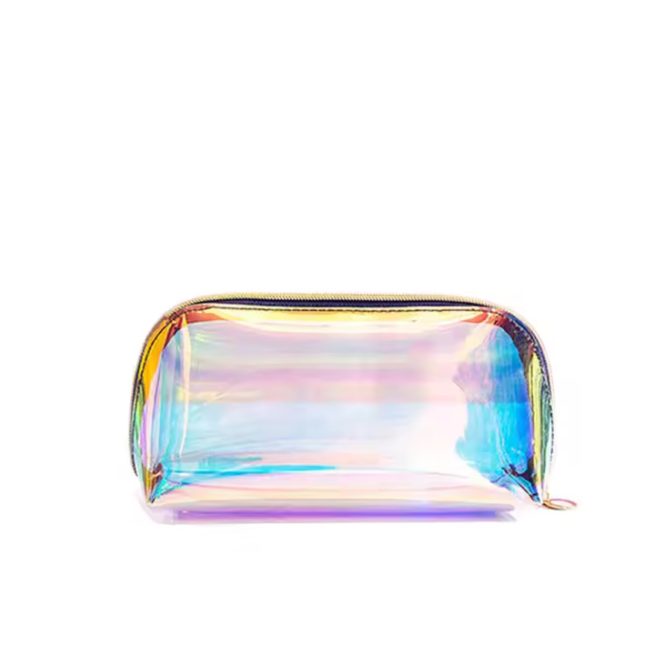Bolsa de PVC transparente para brochas de maquillaje, neceser de belleza para mujer, bolsa de lavado con cremallera, bolsa de maquillaje, bolsa de cosméticos de viaje - 1