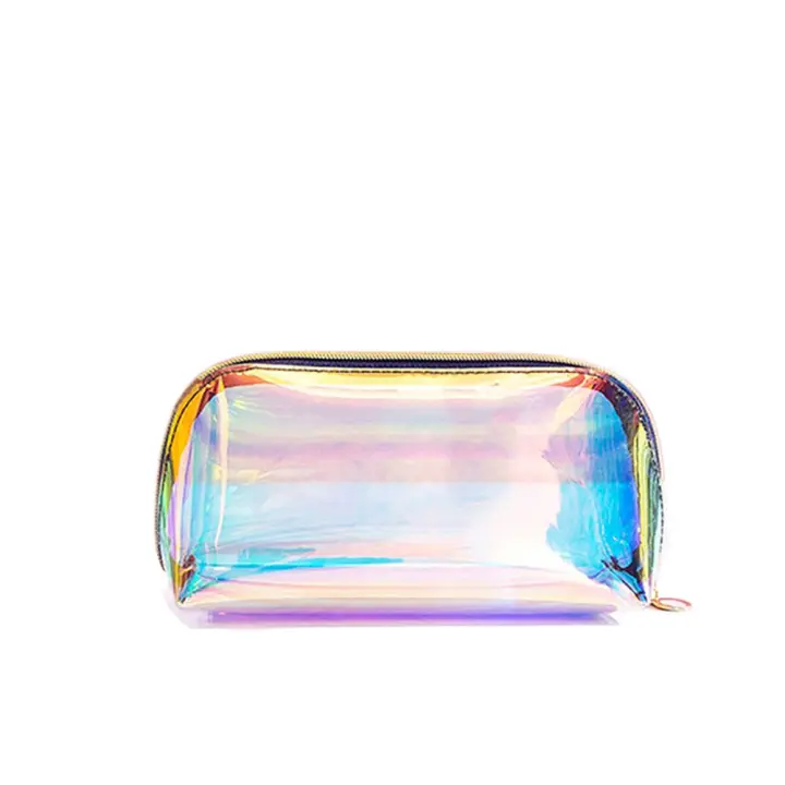 Bolsa de PVC transparente para brochas de maquillaje, neceser de belleza para mujer, bolsa de lavado con cremallera, bolsa de maquillaje, bolsa de cosméticos de viaje - 1