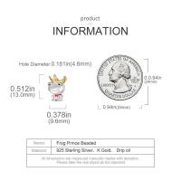 Abalorio Animal Friends en plata de ley con piedra de circón S, pulsera de 3 mm adecuada, regalo perfecto para mujer - details 17