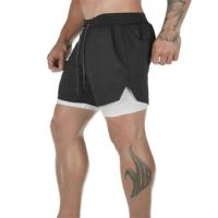 Pantalones cortos versátiles de doble capa para hombre, pantalones cortos deportivos informales de secado rápido para todos los días, verano - details 6