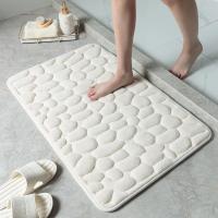 Alfombrilla de baño con relieve de adoquines, alfombras antideslizantes en lavabo, alfombra de suelo lateral de bañera, Felpudo de ducha, almohadilla de espuma viscoelástica - details 0