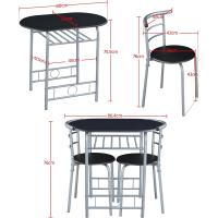 Comedor Rústico para 2 Personas - 1 Mesa Con Compartimento y 2 Sillas - Estilo Cocina - details 1