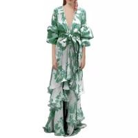Dre de mujer, escote en V profundo, gasa, cuatro colores a elegir - details 2
