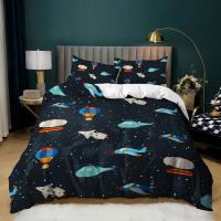 Juego de Ropa de Cama Espacial para Niños con Cubierta de Edredón de Estrellas de Universo Azul Tamaño Completo/Queen/King para Niños Niñas Adolescentes - details 0