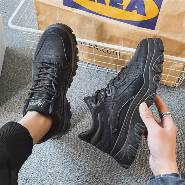 Botas Martin de Alta Talla Estilo Británico para Hombres Resistente al Desgaste - 1