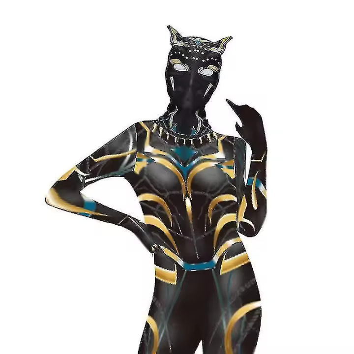 Disfraz de pantera negra para niños y adultos, disfraz de cosplay para mujer, Wakanda Forever - 1