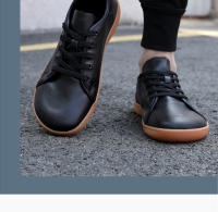 Zapatos minimalistas para hombre y mujer, zapatillas de cuero informales con punta ancha, zapatos ligeros para caminar, Unisex - details 7