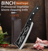 Cuchillo de Chef Hecho a Mano de Acero 4CR13C Cuchillo de Cocina para Carne, Verduras, Frutas, Pescado Incluye Funda Perfecto para Cocinar al Aire Libre en Camping BBQ - details 0