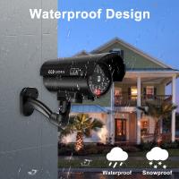 Cámara falsa con LED rojo intermitente en forma de bala, cámara de vigilancia CCTV de seguridad impermeable para el hogar, - details 1