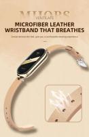Correa de cuero para Mi Band 9 8 7 6 5 4 3 pulsera inteligente pulsera pequeña para niñas y mujeres para Mi Smart Band 8 9 pulseras - details 1