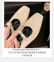 Medias zapatillas francesas sandalias de mujer zapatos Mary Jane de un pedal zapatos Muller de tacón grueso para mujer - details 17