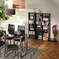 Estantería de Pared de Madera Laminada 21 Compartimentos, Ajustable en Altura y Extraíble, Elegante Mueble de Almacenamiento Resistente a la Superficie Blanco Mate - details 2